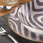Assiettes Versa Denali Gris Porcelaine - MAMM®