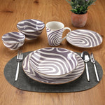 Assiettes Versa Denali Gris Porcelaine - MAMM®