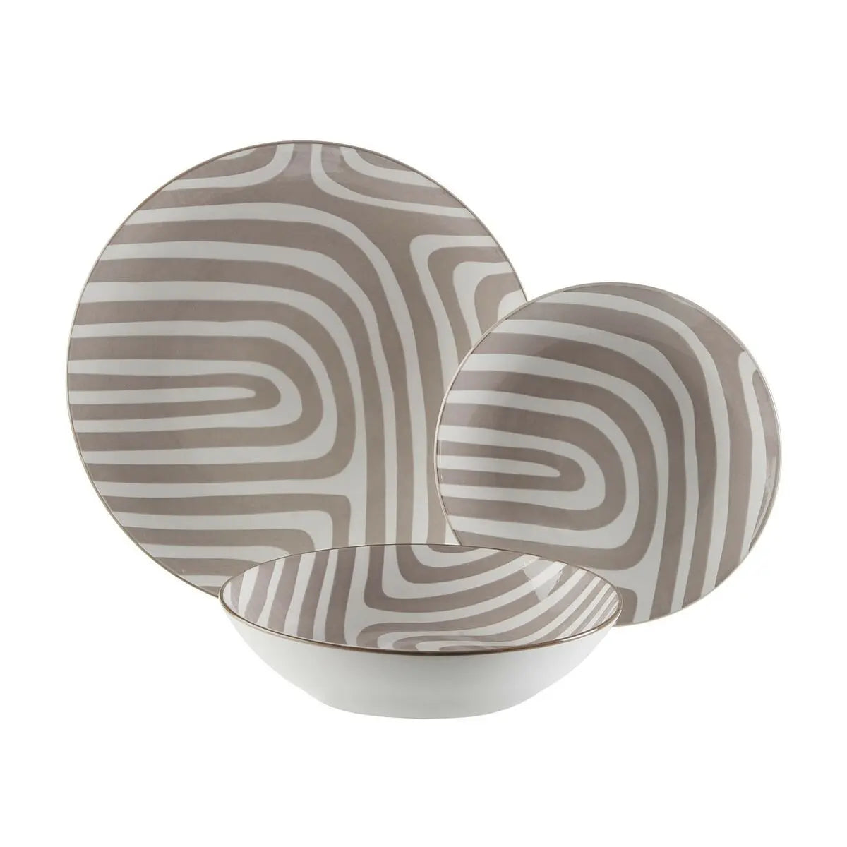 Assiettes Versa Denali Gris Porcelaine - MAMM®