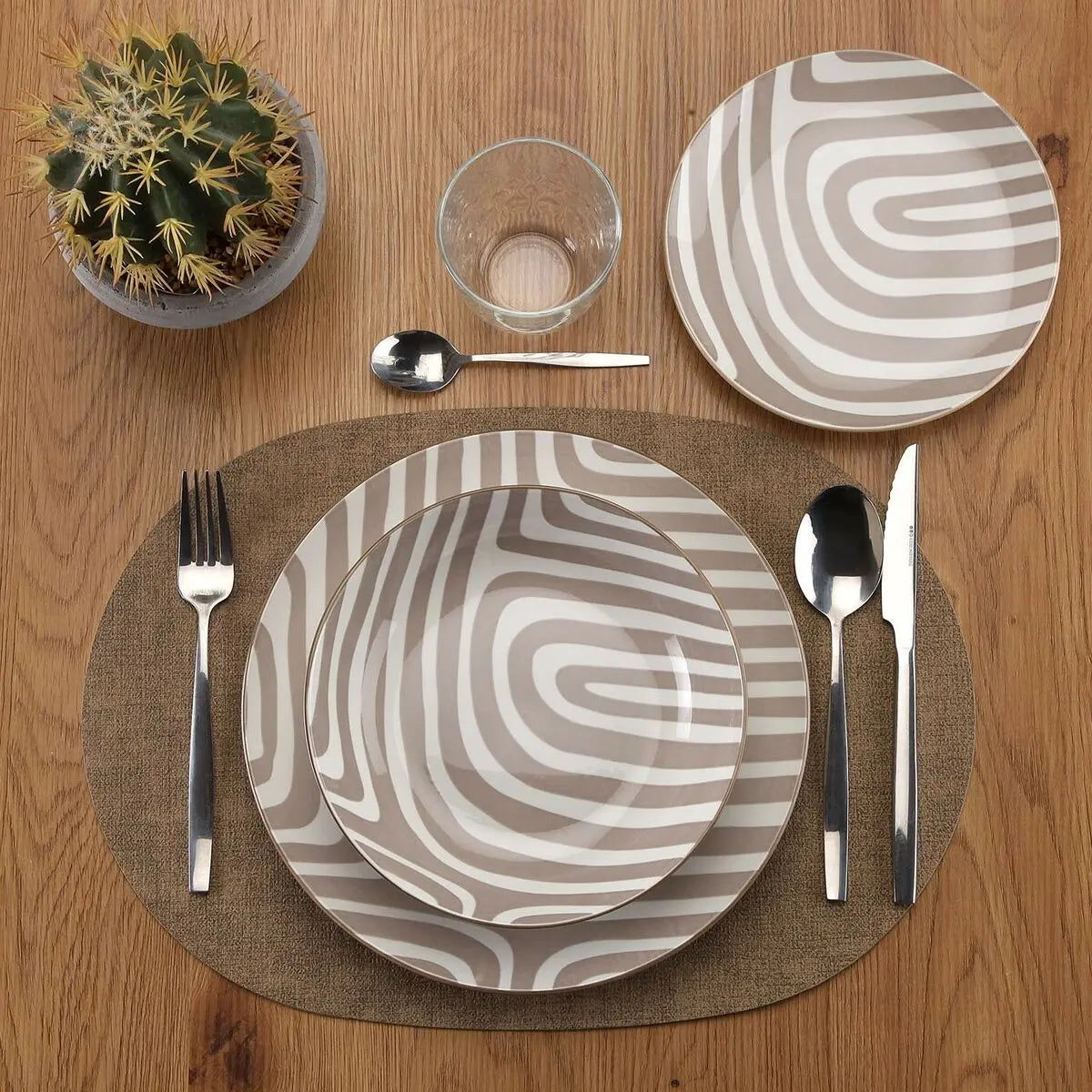 Assiettes Versa Denali Gris Porcelaine - MAMM®