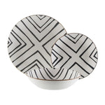 Assiettes Versa Gris Porcelaine 18 Pièces - MAMM®