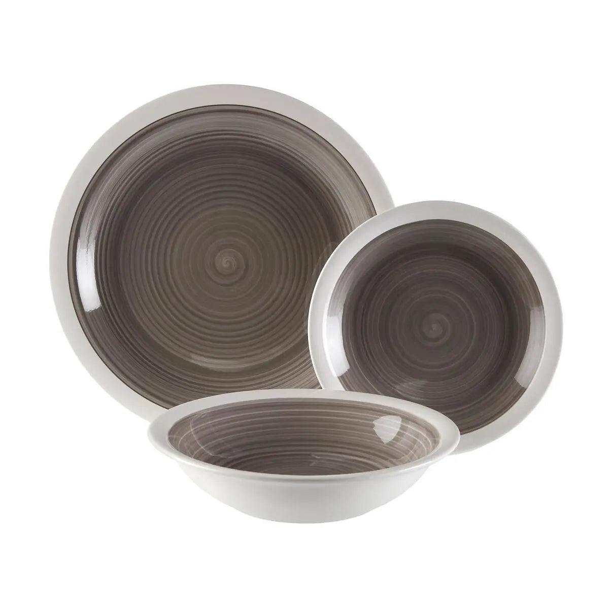 Assiettes Versa Legrand Gris 26,5 x 26,5 cm 18 Pièces - MAMM®