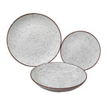 Assiettes Versa Lua Gris Porcelaine 18 Pièces - MAMM®