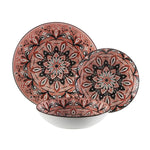 Assiettes Versa Rose Porcelaine 18 Pièces - MAMM®