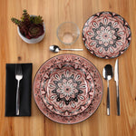 Assiettes Versa Rose Porcelaine 18 Pièces - MAMM®