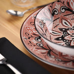 Assiettes Versa Rose Porcelaine 18 Pièces - MAMM®