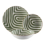 Assiettes Versa Vert Porcelaine - MAMM®