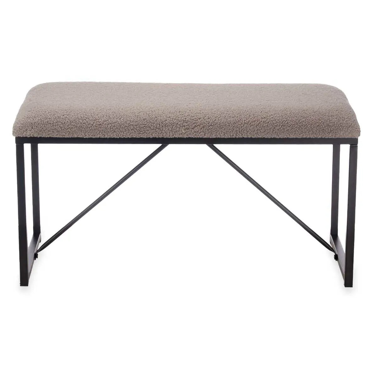 Banc Marron Métal Tissu 81 x 42 x 38 cm Bigbuy