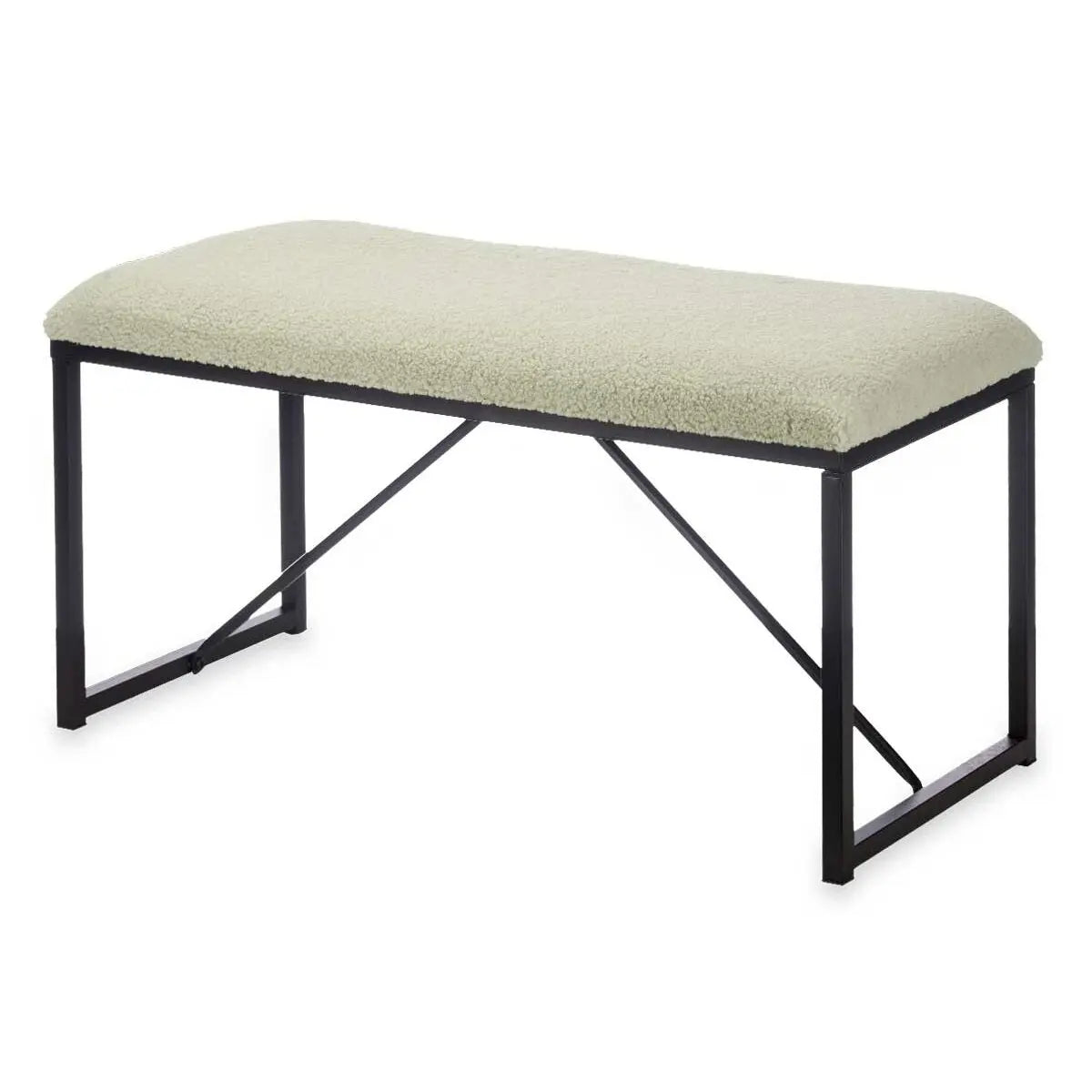 Banc Vert Métal Tissu 81 x 42 x 38 cm Bigbuy