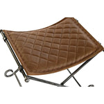 Banc de Pied de Lit DKD Home Decor Noir Métal Marron Cuir (53 x 45 x 44 cm) Mamm
