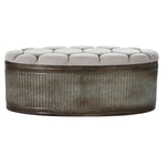 Banquette DKD Home Decor   Beige Métal Polyester Brun foncé (121 x 44 x 47,5 cm) Mamm