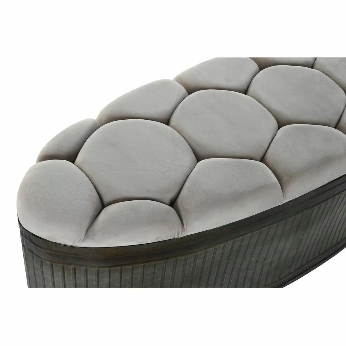 Banquette DKD Home Decor   Beige Métal Polyester Brun foncé (121 x 44 x 47,5 cm) Mamm