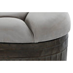 Banquette DKD Home Decor   Beige Métal Polyester Brun foncé (121 x 44 x 47,5 cm) Mamm