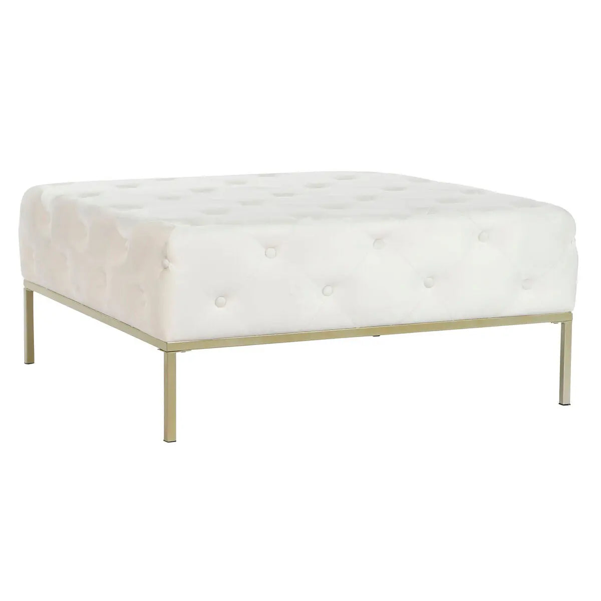 Banquette DKD Home Decor Blanc Doré Métal 100 x 100 x 45 cm Mamm