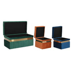 Banquette DKD Home Decor Bleu Vert Orange Doré Bois MDF 93 x 47 x 45 cm (3 Unités) Mamm