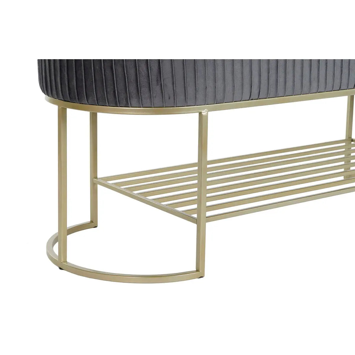 Banquette DKD Home Decor Gris Doré Métal 120 x 40 x 45 cm Mamm