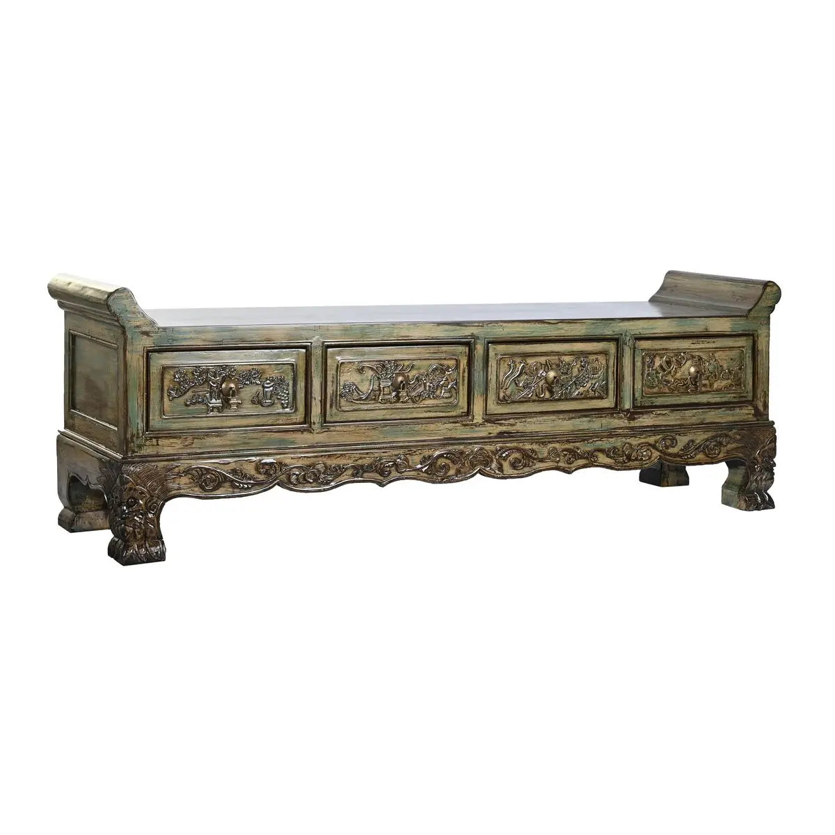 Banquette DKD Home Decor Multicouleur Bois 179 x 43 x 58 cm Mamm