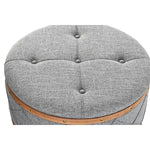 Banquette DKD Home Decor   Naturel Bois Polyester Gris clair (80 x 80 x 43 cm) Mamm