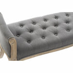 Banquette DKD Home Decor   Naturel Gris foncé Bois d'hévéa Toile 109 x 44,5 x 60 cm Mamm