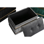 Banquette DKD Home Decor Noir Doré Vert Gris foncé Bois MDF 70 x 40 x 43 cm Mamm