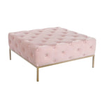 Banquette DKD Home Decor Rose Doré Métal 100 x 100 x 45 cm Mamm