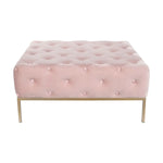 Banquette DKD Home Decor Rose Doré Métal 100 x 100 x 45 cm Mamm