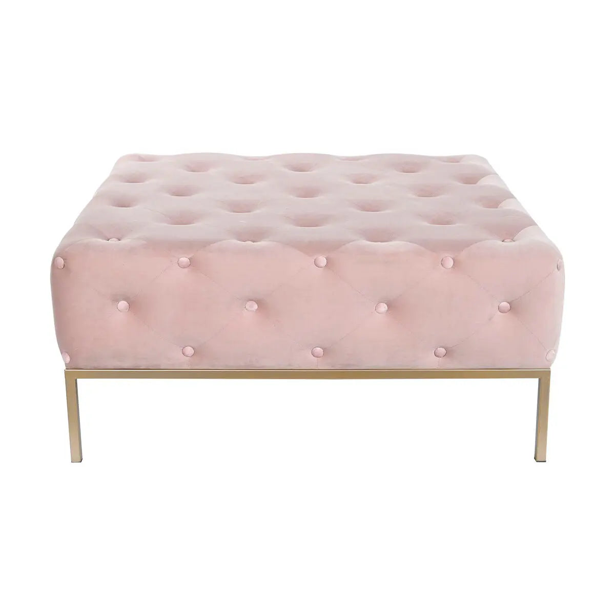 Banquette DKD Home Decor Rose Doré Métal 100 x 100 x 45 cm Mamm