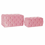 Banquette DKD Home Decor   Rose Polyester Velours Bois MDF (88 x 53 x 47,76 cm) Mamm