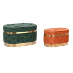 Banquette DKD Home Decor Vert Orange Doré Bois MDF 80 x 47 x 43 cm (2 Unités) Mamm