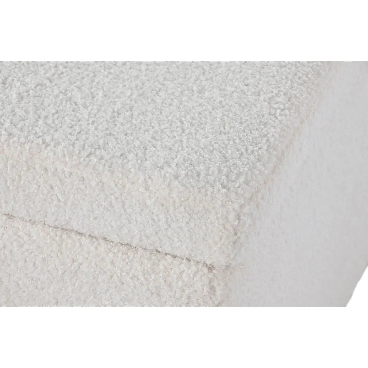 Banquette Home ESPRIT Blanc Polyester Bois MDF 60 x 60 x 36 cm Mamm