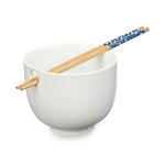Bol Blanc Bambou 24 x 10,7 x 13,3 cm Bâtons asiatico/oriental (12 Unités) Mamm