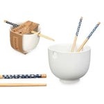 Bol Blanc Bambou 24 x 10,7 x 13,3 cm Bâtons asiatico/oriental (12 Unités) Mamm