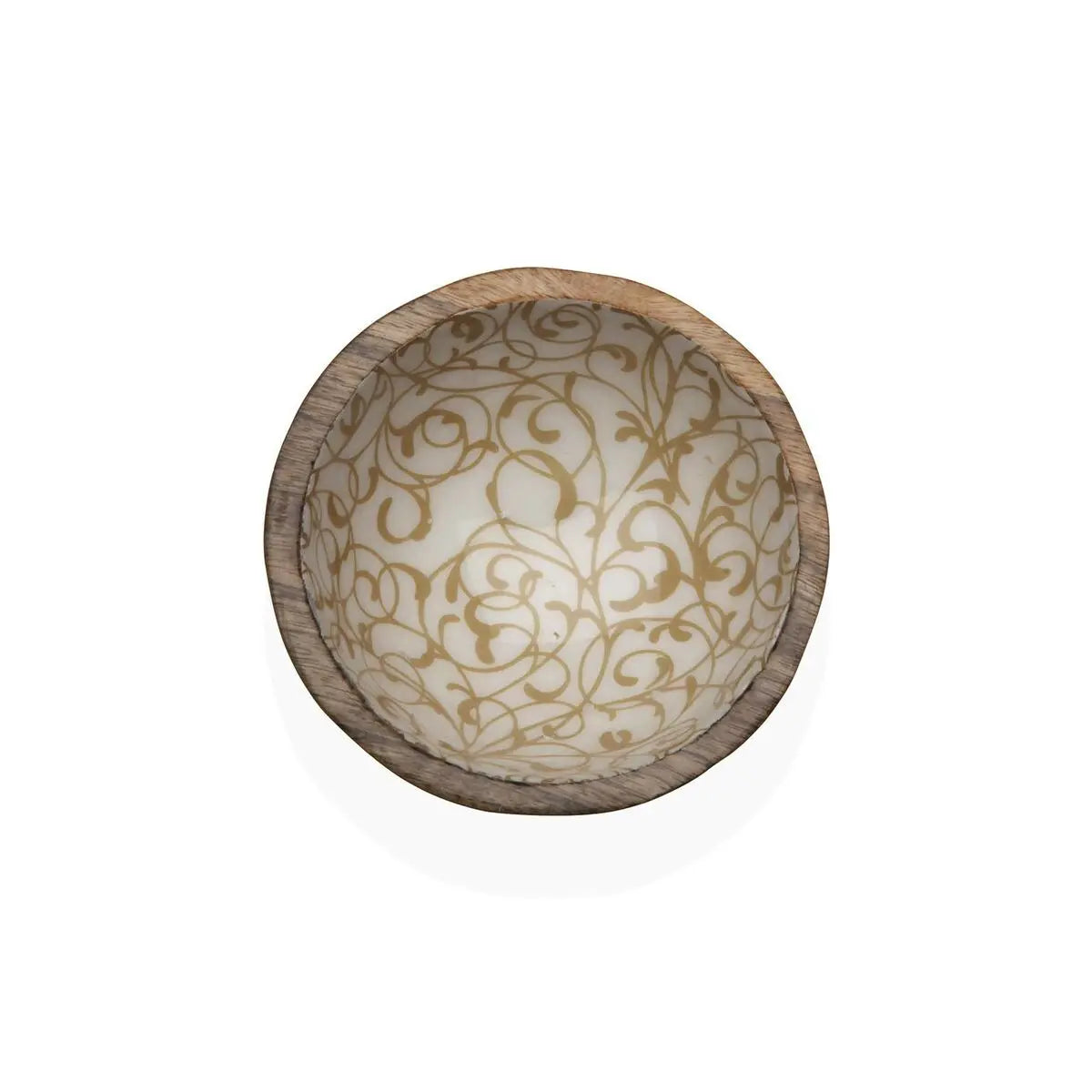 Bol Versa Serpentine Bambou Porcelaine Bois de manguier Bigbuy