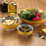 Bol pour Apéritifs Versa Jaune Céramique Porcelaine 15,5 x 7 x 15,5 cm Bigbuy