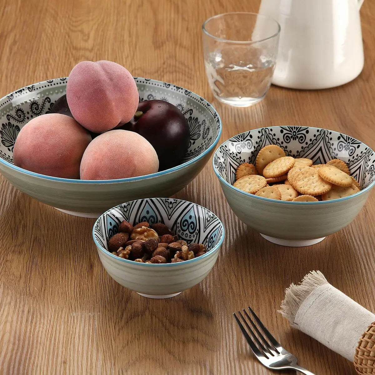 Bol pour Apéritifs Versa Vert Céramique Porcelaine 15,5 x 7 x 15,5 cm Bigbuy