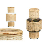 Bougeoir GiftDecor SG-29653 Transparent Naturel verre Rotin 15,5 x 31 x 15,5 cm (6 Unités) Mamm