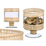 Bougeoir GiftDecor SG-29685 Transparent Naturel verre Rotin 15 x 20 x 15 cm (6 Unités) Mamm