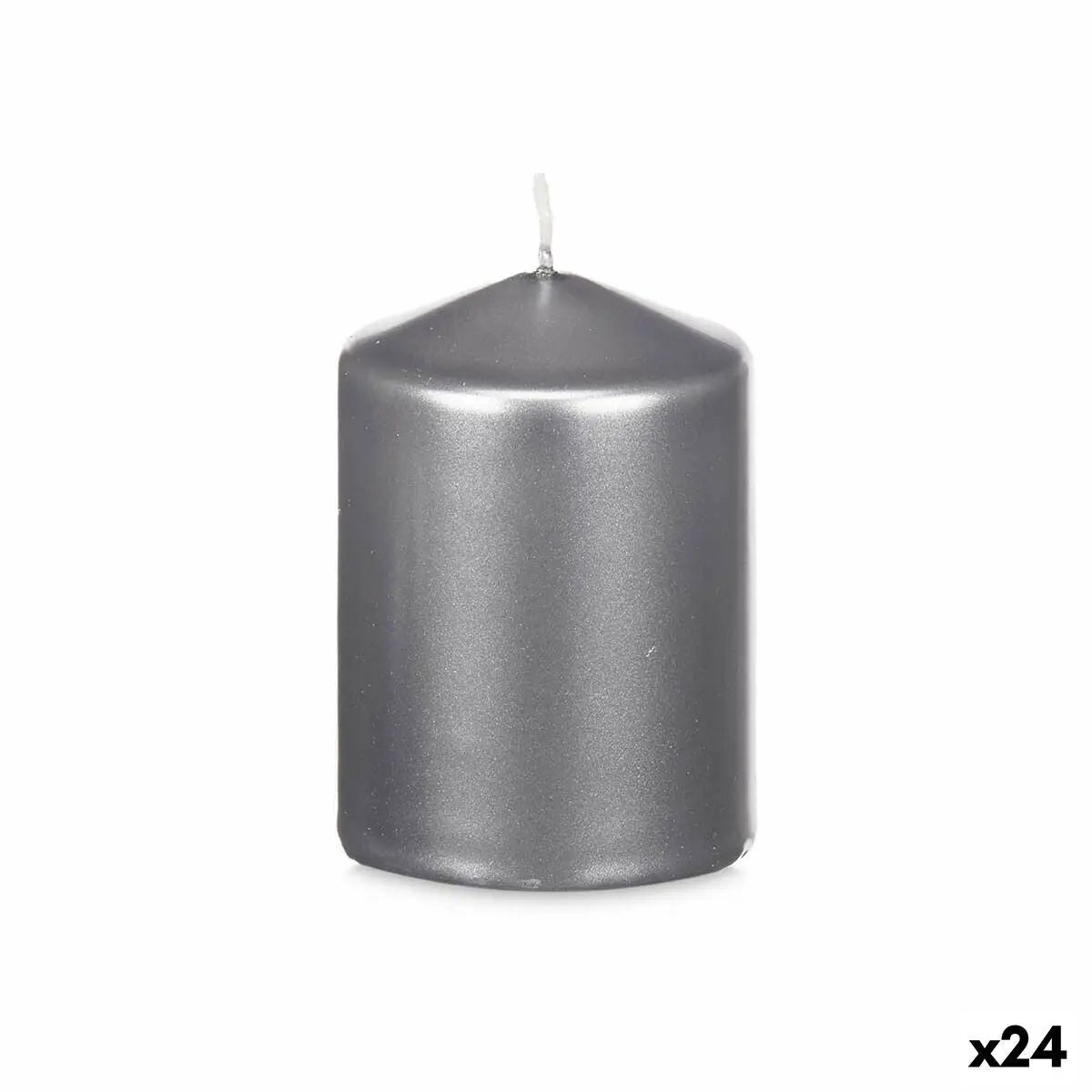 Bougie Argenté 7 x 10 x 7 cm (24 Unités) Mamm