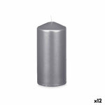 Bougie Argenté 7 x 15,5 x 7 cm (12 Unités) Mamm