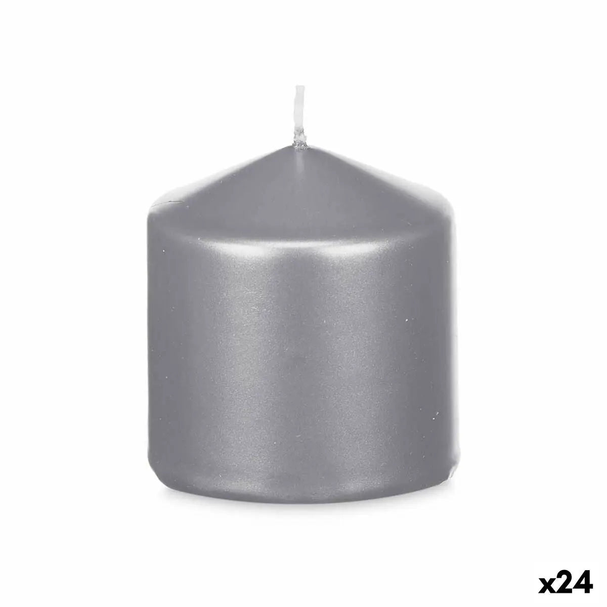 Bougie Argenté 7 x 7,5 x 7 cm (24 Unités) Mamm