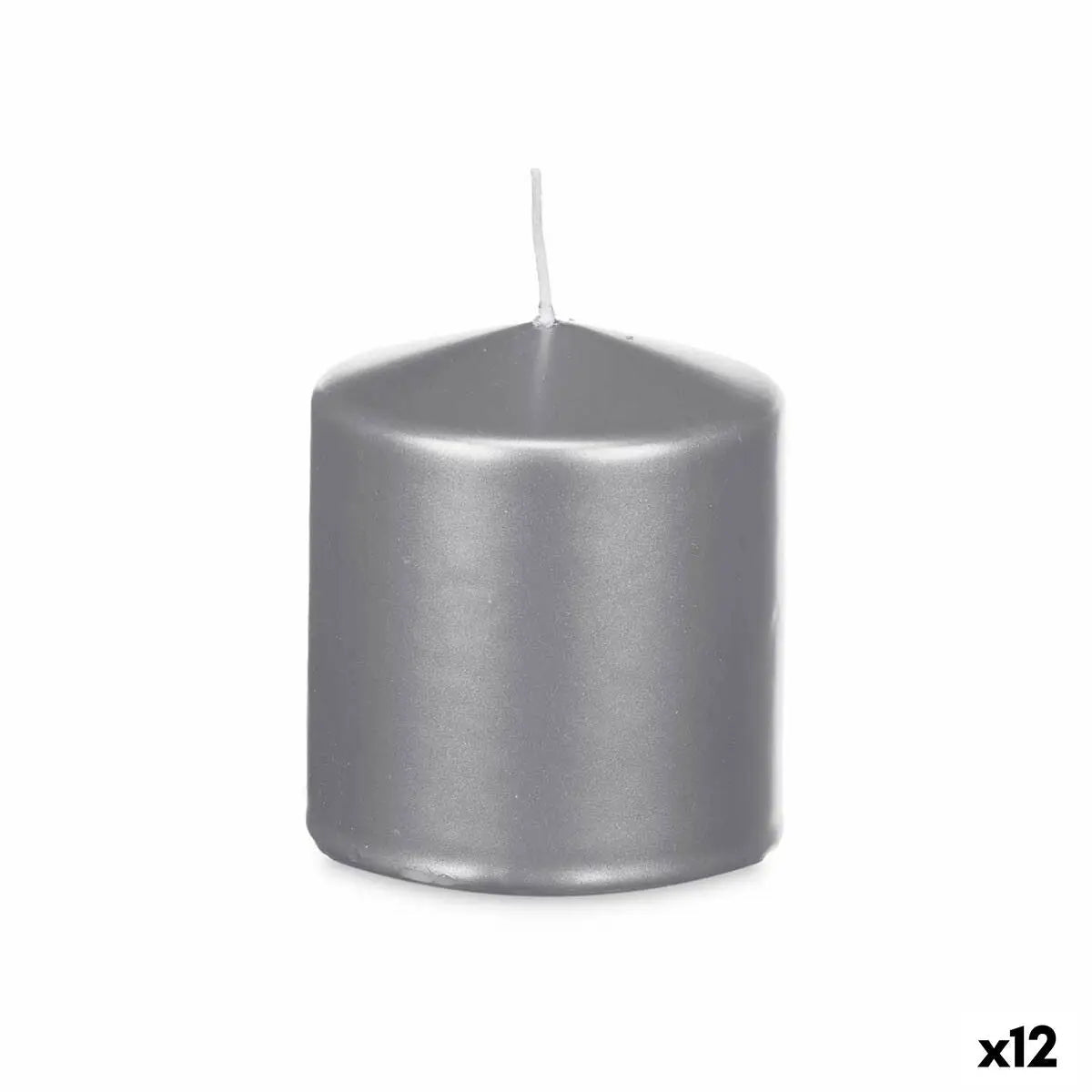 Bougie Argenté 9 x 10 x 9 cm (12 Unités) Mamm