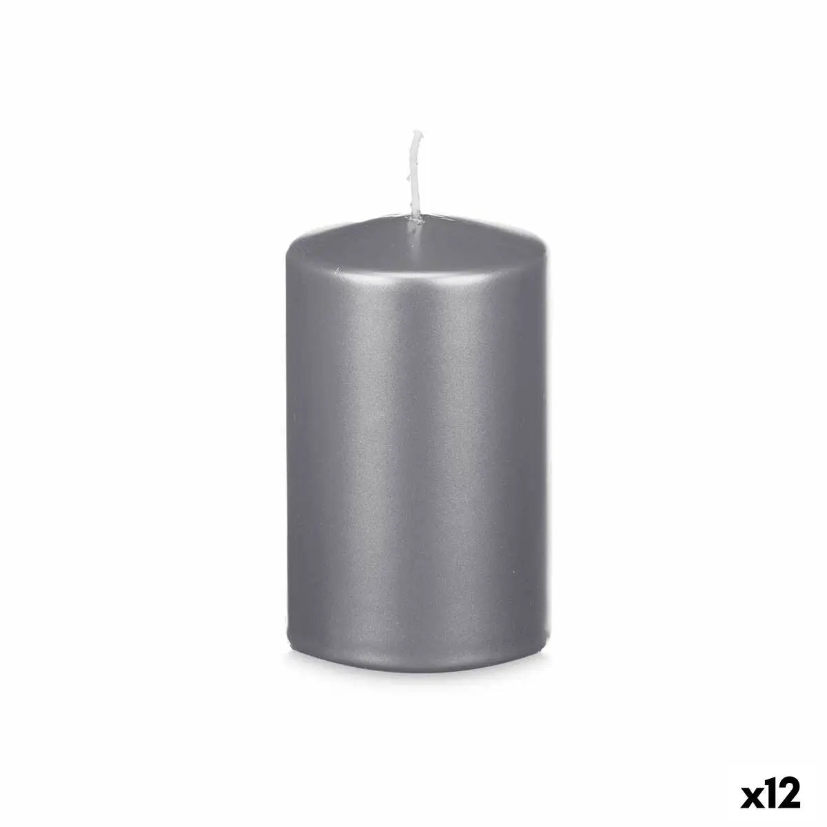 Bougie Argenté 9 x 15 x 9 cm (12 Unités) Mamm