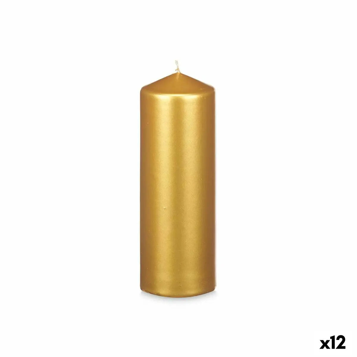 Bougie Doré 7 x 20 x 7 cm (12 Unités) Mamm