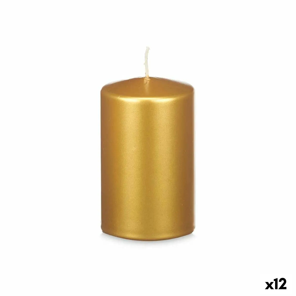 Bougie Doré 9 x 15 x 9 cm (12 Unités) Mamm