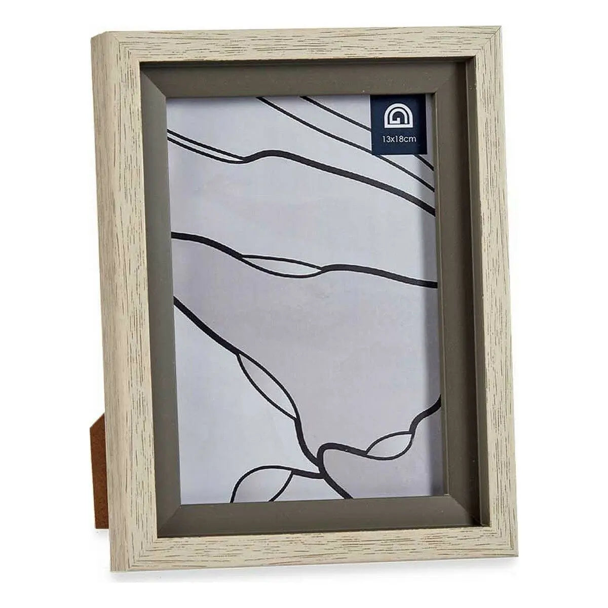 Cadre photo 17 x 2 x 21,8 cm Verre Gris Beige Plastique (6 Unités) Mamm