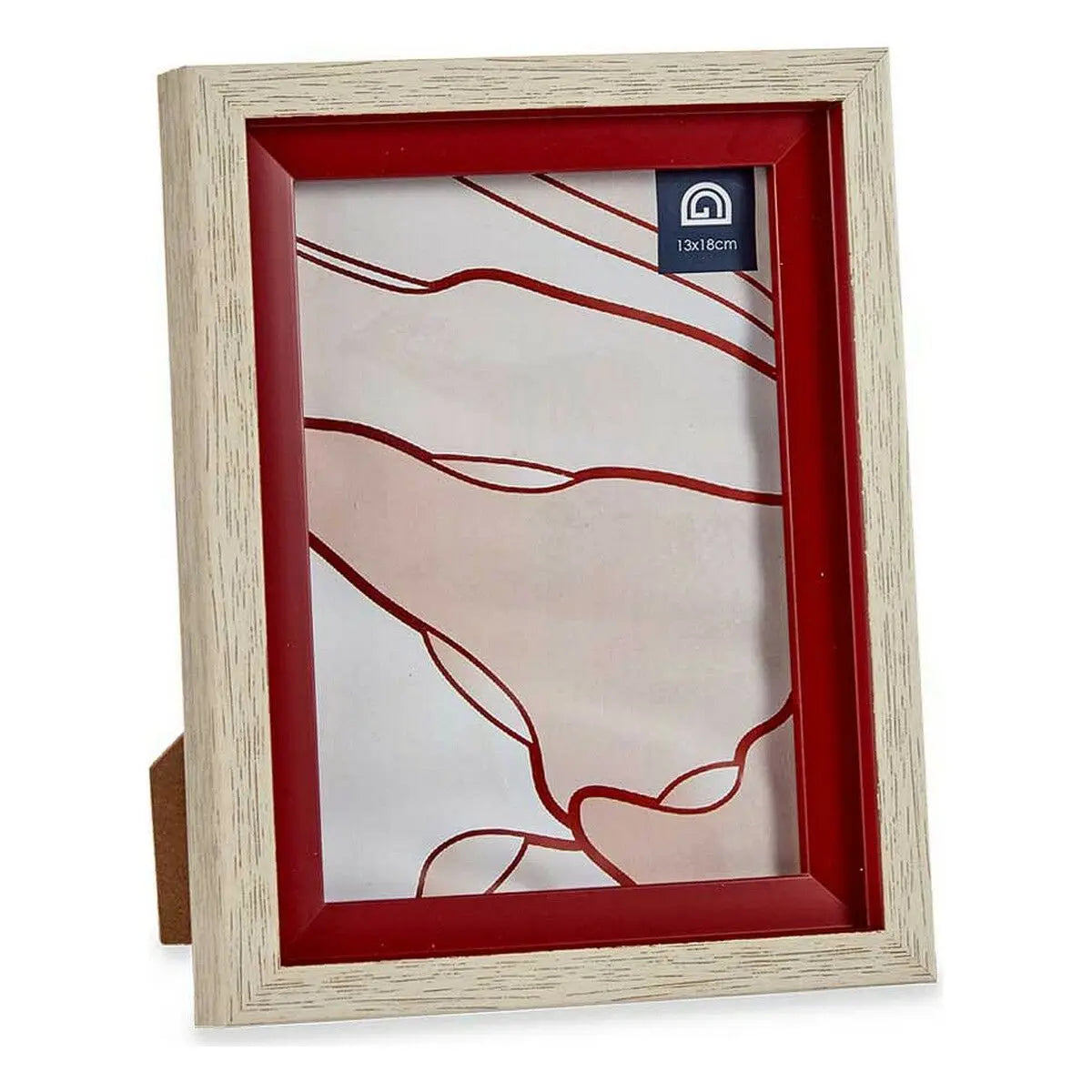 Cadre photo 17 x 2 x 21,8 cm Verre Rouge Bois Marron Plastique (6 Unités) Mamm