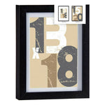 Cadre photo 18 x 23 x 2,5 cm Noir verre Bois MDF (6 Unités) Mamm