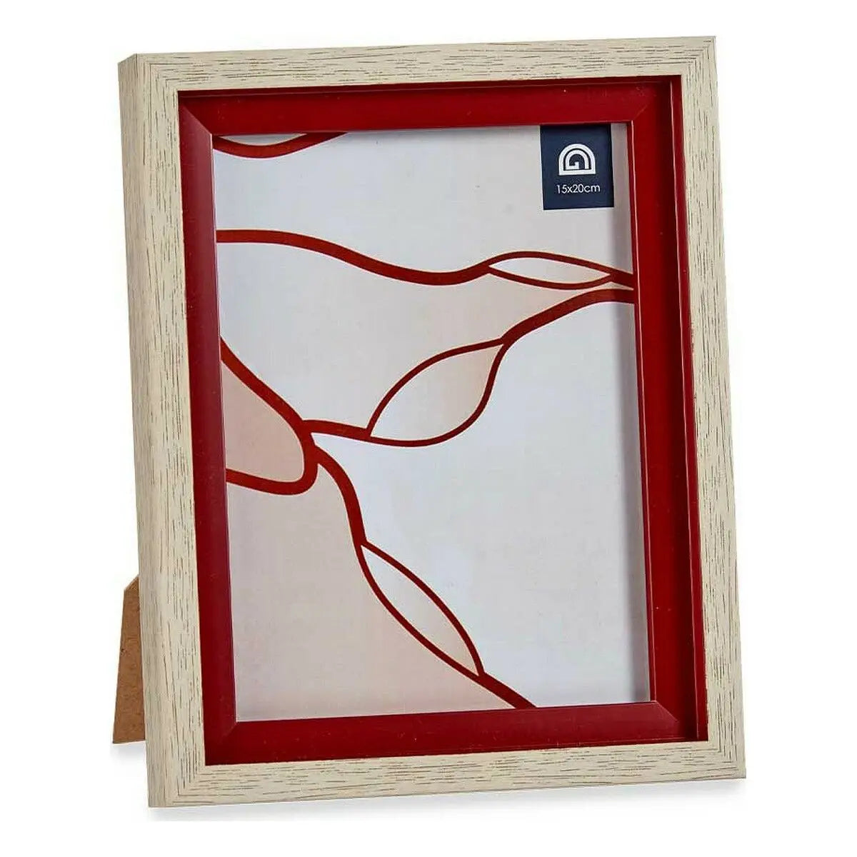 Cadre photo 18,8 x 2 x 24 cm Verre Rouge Bois Marron Plastique (6 Unités) Mamm