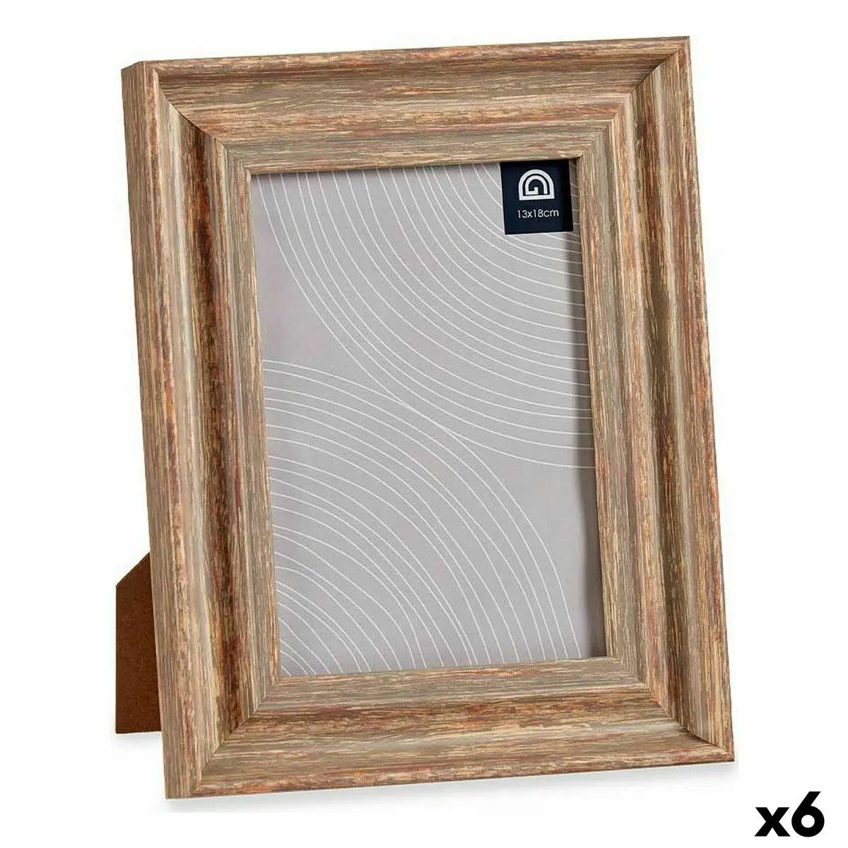 Cadre photo 19 x 2 x 24 cm Verre Bois Marron Cuivre Plastique (6 Unités) Mamm