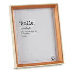 Cadre photo 22 x 27 x 3 cm Verre Marron Blanc Bois MDF (6 Unités) Mamm